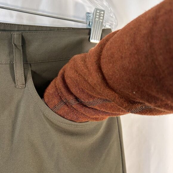 Normal Brand Pants Men's 32x32 Green Button Zip Pockets Nylon No Logo - Picture 4 of 9